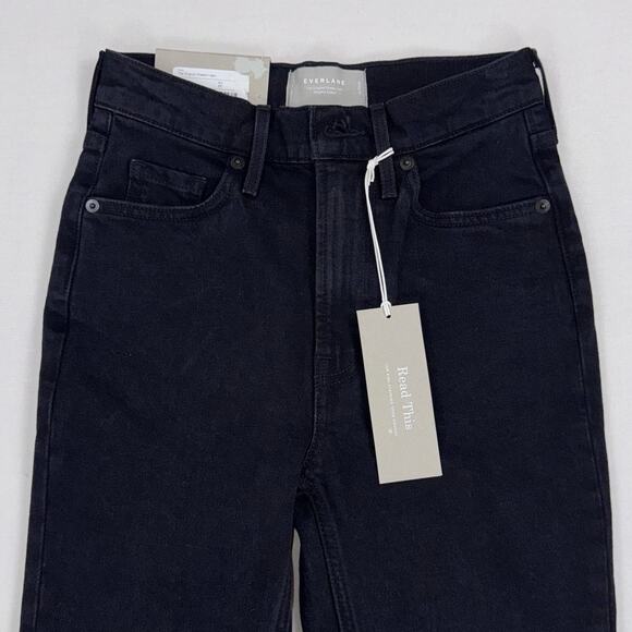 Everlane Women's The Original Cheeky Straight Leg Jean Size 23 Crop Washed Black - Picture 7 of 16